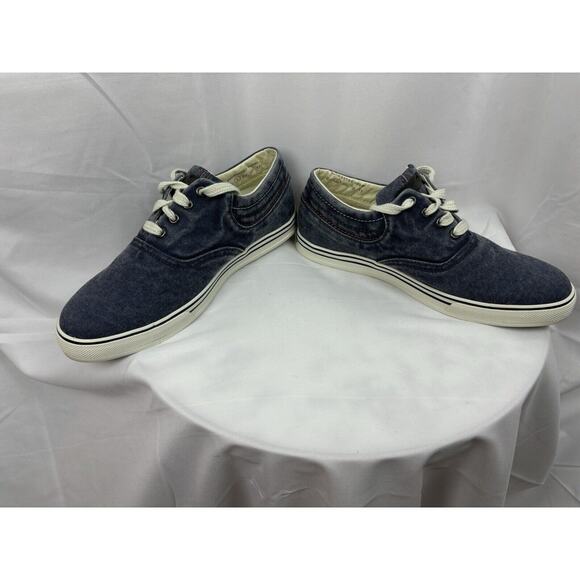 LL Bean Sunwashed Canvas Sneakers • NEW (no box) • Blue and White Women's 9 - Picture 4 of 11